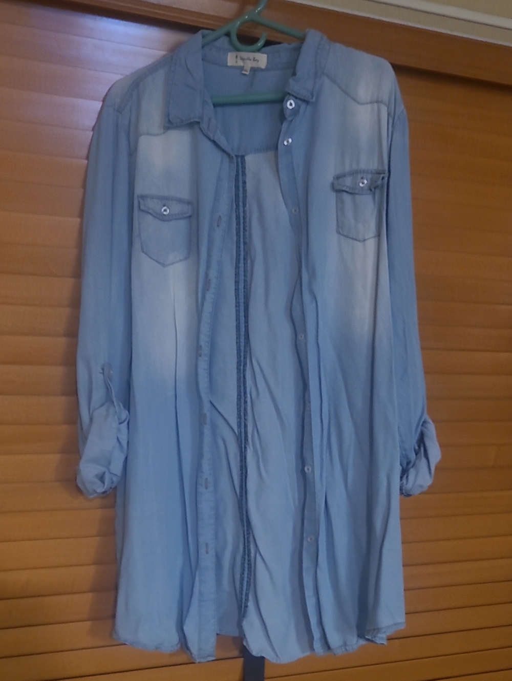 Vanilla Bay Light Blue Casual Long-Sleeve Button-Down Shirt